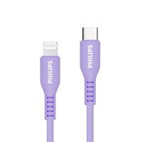 Philips Cáp sạc điện thoại có đầu nối Type C to Lightning, MFI 1M DLC8631P S Purple