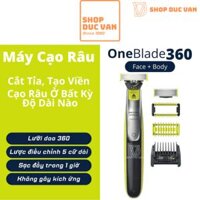 Philips Norelco OneBlade 360 Face + Body Hybrid Electric Razor and Beard Trimmer for Men with 5-in-1 Face Stubble Comb and Body Hair Trimmer Kit