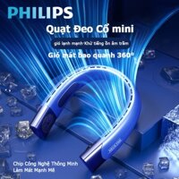 Philips Quạt Đeo Cổ Mini Không Cánh Cầm Tay , 5 Chế Độ Kèm Bộ Sạc USB Tiện Lợi，Màn hình kỹ thuật số，4000mAh，Quạt Làm Mát