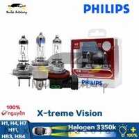 Philips X-tremeVision H1 H4 H7 H11 HB3 HB4 3350K Tăng cường độ sáng +100% đèn vàng Đèn pha ô tô Halogen Bóng đèn ban đầu