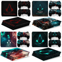 Phim bảo vệ máy chơi game PS4 Pro, nhãn dán màu sắc, phim Assassin's Creed, chống trầy xước, trang trí thân tay cầm trò chơi, decal da