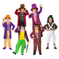 Phim Charlie Và Nhà Máy Sô Cô La Trẻ Em Cosplay Trang Phục Halloween Trẻ Em Willy Wonka Trang Phục Hóa Trang