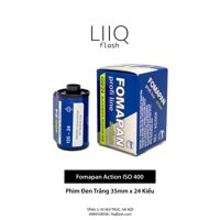 Phim Fomapan Action ISO 400, Đen Trắng B&W, 135/35mm x 24 Kiểu, In Date Cho Máy Chụp Ảnh Film - LIIQ Flash
