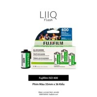 Phim Fujifilm ISO 400 Tách Hộp, Màu Color, 135/35mm x 36 Kiểu, In Date Cho Máy Chụp Ảnh Film - LIIQ Flash