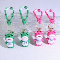 Phim hoạt hình đáng yêu Cô Đơn ếch búp bê Silicone Móc Khóa Mặt dây chuyền cặp sách xe hơi Móc Chìa Khóa hot trên mạng Quà Tặng cặp đôi