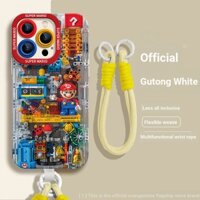 Phim hoạt hình Dây buộc hoạt hình Mario Lego iPhone 16 15 14 13 12 11 Pro max 12 13 mini x xr xs max 7 8 14 15 16 Plus Vỏ bảo vệ điện thoại di động bằng silicon
