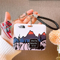 Phim hoạt hình dễ thương Bao Đựng Thẻ ngang vận chuyển khuôn viên trường phù hiệu thẻ làm việc thẻ xe buýt thẻ sinh viên thẻ công việc thẻ công nhân dây buộc pIXT