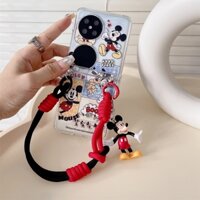 Phim Hoạt Hình Dễ Thương Dây Đeo Tay Ốp lưng HuaWei P50 Pocket 2 Bảo Vệ PC Vỏ Cứng Mặt Sau