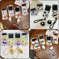 Phim Hoạt Hình Dễ Thương KT Thủy Thủ Mặt Trăng Silicon Mềm Ốp lưng Samsung Galaxy Z Flip 6 Z Flip 5 Z Flip 4 Z Flip 3 Wih Vòng Tay Full Bản Lề Chống Sốc Ốp Lưng Flip5