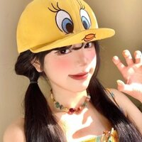 Phim hoạt hình dễ thương mũ vịt màu vàng mùa hè