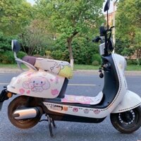 Phim hoạt hình dễ thương Ngọc Quế chó tai to xe điện xe Máy Pin xe ô tô dán trang trí che vết xước dán chống thấm nước