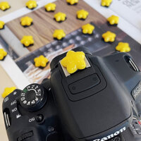 Phim Hoạt Hình Dễ Thương Ngôi Sao Vàng Camera Hot Shoe Chống Bụi Thích Hợp Cho Canon M50 Sony Fuji Universal