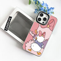 Phim Hoạt Hình Dễ Thương Nơ Vịt Vỏ Gương Cho IPhone 11 12 13 12Pro 14PLUS 15 16 Pro Max Vỏ Sạc Từ Tính Không Dây Mặt Sau PC Cứng Mềm Viền Ốp điện thoại Hộp Đóng Gói