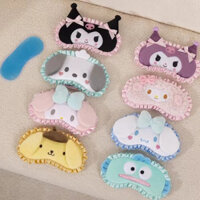 Phim hoạt hình dễ thương Kuromi My Melody cô gái mất điện trái tim khi ngủ mặt nạ ngủ trưa bóng râm lá sen ren sang trọng mặt nạ mắt ngày lễ quà tặng giảm mỏi mắt hiện vật