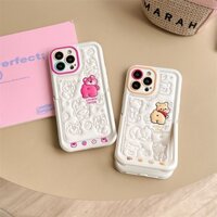 Phim Hoạt Hình Gấu Dâu Winnie Pooh Lotso Ốp Lưng Điện Thoại iPhone 15 Pro Max 15Plus 11 12 13 14 Pro Max 12 Pro 13ProMax 14 15 Pro Giá Đỡ Vỏ Điện Thoại