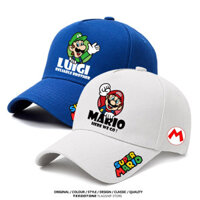 Phim hoạt hình Mario in hình ngoài trời có thể điều chỉnh mũ bóng chày cotton nam nữ đường phố mũ bóng chày thông thường mùa hè