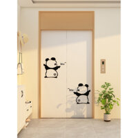 Phim hoạt hình Panda Door Stick Nổi Mica Vẽ Trang trí Thang máy Door Room Phòng khách Sofa Background Wall Sticker Trang trí DIY Splice Acrylic Wallpaper