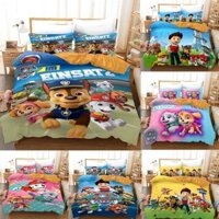 Phim hoạt hình PAW Patrol Quilt Cover Kids Bộ chăn ga gối đơn Bộ gối 3 trong 1