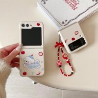 Phim Hoạt Hình Puppy Cặp Đôi Graffiti Ốp lưng Samsung Galaxy Z Flip 6 Zflip4 Zflip5 Zflip3 Camera Chống Sốc Bảo Vệ Mặt Sau