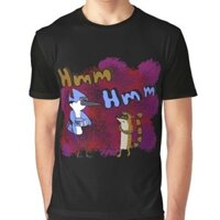 Phim hoạt hình Regular Show đồ họa Áo thun cổ chữ O 100% cotton dành cho nam