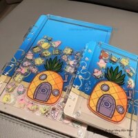 Phim Hoạt Hình SpongeBob Trong Suốt Acrylic Bập BênhA5Máy Tính Xách Tay A7Sổ Tay Trang RờidiySổ