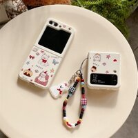 Phim Hoạt Hình Tây Cao Nguyên Chó Con Cặp Đôi Ốp lưng Samsung Galaxy Z Flip 6 Zflip4 Zflip5 Zflip3 Camera Chống Sốc Bảo Vệ Mặt Sau