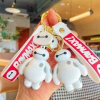 Phim hoạt hình trắng lớn Móc Khóa Mặt dây chuyền túi xe hơi Móc chìa khóa vòng tròn búp bê tinh tế cặp đôi đồ trang trí mặt dây chuyền quà tặng nhỏ bán buôn