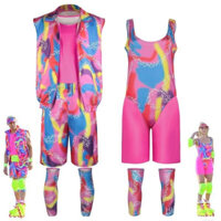 Phim Ken Ryan Gosling Barbie Trang Phục Hóa Trang Sọc Áo Sơ Mi Và Quần Short Bộ Dành Cho Nam Nữ Đi Biển Bộ Trang Phục Người Lớn SUYQ
