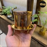 Phin inox màu đồng pha cafe cao cấp Cafe de Kaffa