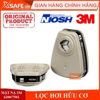 Phin lọc 3M 6001 lọc hơi hữu cơ xăng dầu - phun sơn - thuốc hóa học - dùng cho mặt nạ phòng độc 3M 6200 mặt nạ 3M 7502