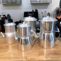 Phin pha cà phê, ấm pha cafe, phin nhôm pha cà phê 100gram - 200gram