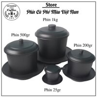 Phin pha cà phê nhôm màu đen cỡ lớn pha 500gr  [Có khắc logo theo yêu cầu, vui lòng liên hệ shop]