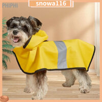 PHIPHI Áo mưa cho chó có dải phản quang thú cưng chống nước mũ trùm đầu Poncho Cape dành cỡ lớn