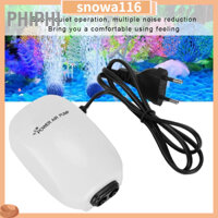 PHIPHI Máy bơm oxy không khí bể cá sục Im lặng Đầu ra kép phích cắm EU 220‑240V