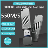 Phixero Di Động Mini Thể Rắn Đĩa USB 3.2 Flash Drive Stick Pendrive 128GB 256GB 512GB Bộ Nhớ Lưu Trữ Bút Driver Trên Key 3.0