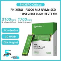 Phixero P3000 SSD M2 NVMe 256GB 512GB 1TB 2TB 4TB SSD M.2 2280 PCIe Gen3.0x4 Ổ cứng thể rắn bên trong cho máy chơi Game PC
