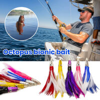Pho- Bạch Tuộc Sống Động Bionic Tóc Giả Biển Mồi Câu Cá Thực Tế Bơi Phong Cách PVC Lông Gà Ứng Dụng Rộng Mồi Bionic