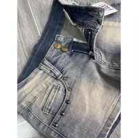 Phổ biến [1117 cái bán chạy trong 30 ngày] Quần đùi nữ Túi đeo hông hot girl cao cấp retro, quần short denim cạp thấp giặt sạch cho người thân nhỏ gọn mùa hè, quần hot