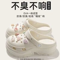 Phổ biến [1155 Mặt hàng bán chạy trong 30 ngày] 2025 Giày lỗ đế dày dễ thương EVA phong cách mới cho nữ đi bên ngoài cảm giác cứt dép người Nhỏ Đi Biển Dép chống trượt