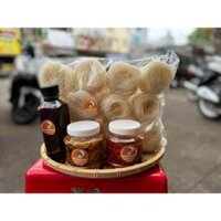 Phở khô Gia Lai set lớn (gồm 10 vắt phở, tương đen, hành phi, ớt sa tế)