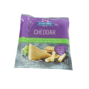 Phô mai Cheddar trắng hiệu Emborg 200g