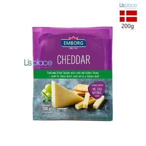 Phô mai Cheddar trắng hiệu Emborg 200g