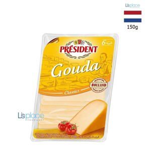 Phô mai Gouda hiệu Président hộp 150g
