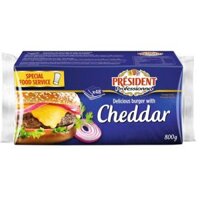 Pho mai lát chế biến vị Cheddar Président 800G