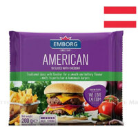 Phô Mai Lát Emborg Cheddar American Gói 200g