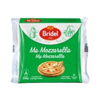 Phô Mai Lát, My Mozzarella, Processed Cheese Slices, 12 Lát (200g) - BRIDEL