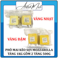 Phô Mai Mozzarella Kéo Sợi Đức khối 1Kg (2 Khối 500g)
