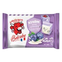 Phô Mai Vuông Vị Việt Quất, Belcube, Cheese Cubes, Blueberry, 15 Viên (78g) - LA VACHE QUI RIT