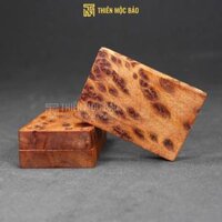 Phôi 4x6cm gỗ Nu Ngọc Am Hà Giang chất già, vân đẹp đục mặt dây chuyền | Thiên Mộc Bảo
