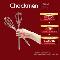 Phới Đánh Trứng CHOCKMEN Inox Cao Cấp Dụng Cụ Đánh Trứng Dụng Cụ Trộn Bột Làm Bánh Tiện Lợi Set Sần Tròn